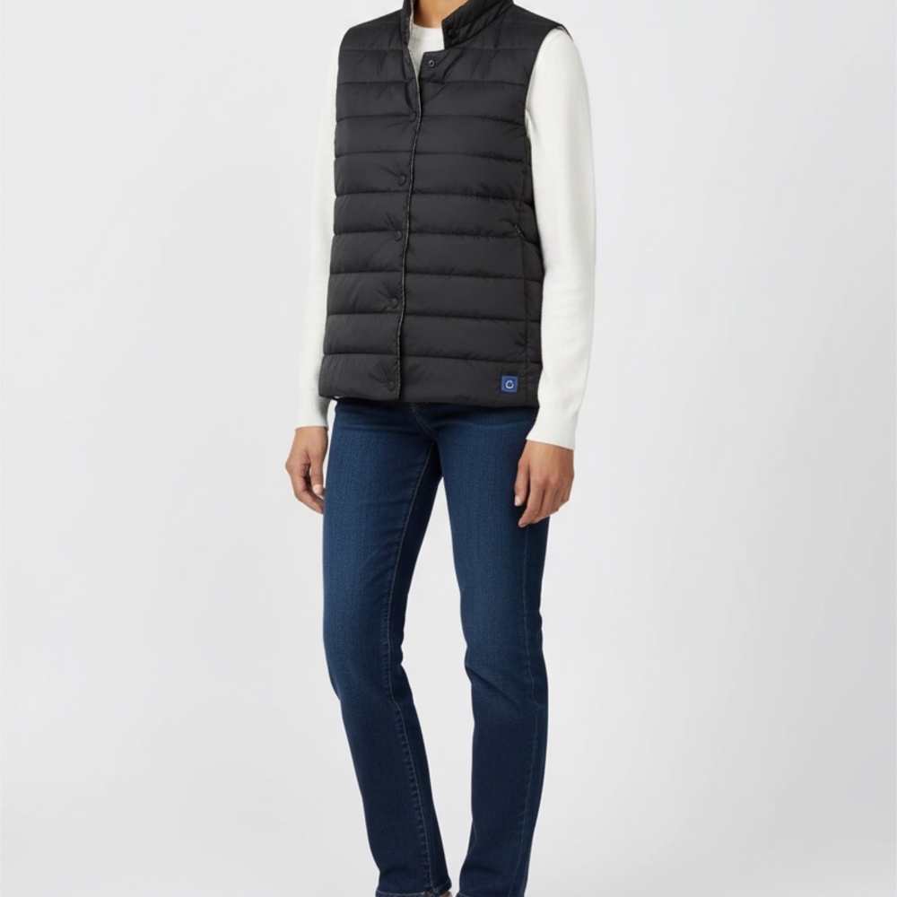 Women's Black Quilted Puffer Vest - Lightweight Utility Layer